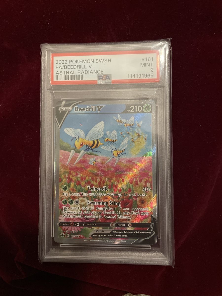 2022 Pokemon SWSH FA Beedrill V #161 Astral Radiance MINT 9 PSA Graded Trading Card