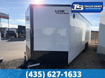 8.5x26 Look Element SE Enclosed Cargo Trailer - 7'0" Interior - 10K GVWR - Alloy Wheels, Black Out Package, Lower Cabinet,