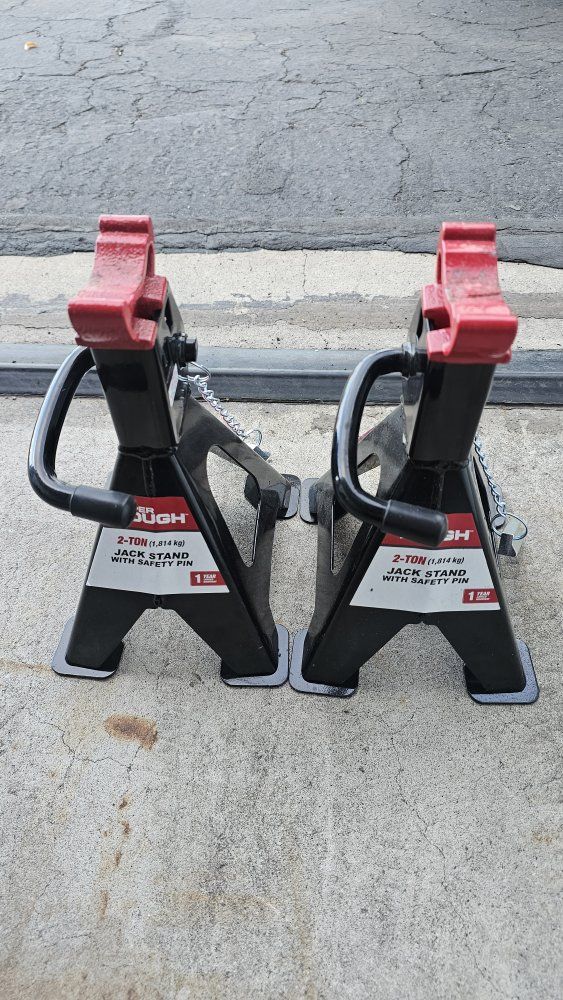 Big Red 2-Ton Jack Stands (Pair) with Safety Pin - T43202