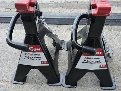 Big Red 2-Ton Jack Stands (Pair) with Safety Pin - T43202