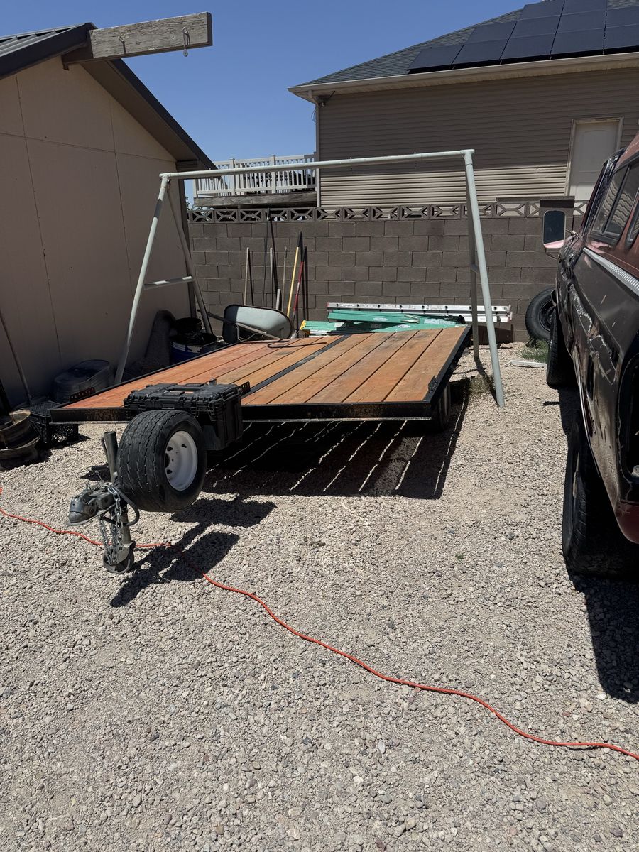 Utility Trailer - Flatbed with Wooden Deck, Good Condition