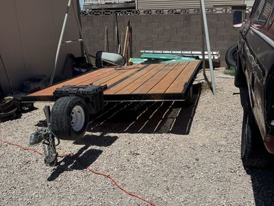 Utility Trailer - Flatbed with Wooden Deck, Good Condition