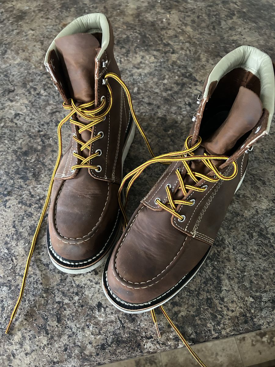 Occidental leather moc toe steel toe boots 10W