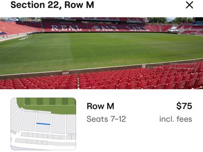 RSL vs Minnesota United FC. Tonight. Great Westside Seats!