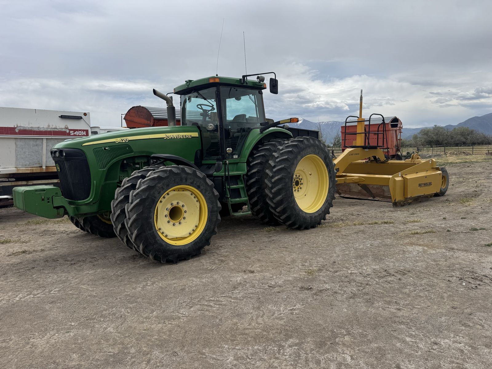 8420 JDTractor & Laser Scraper