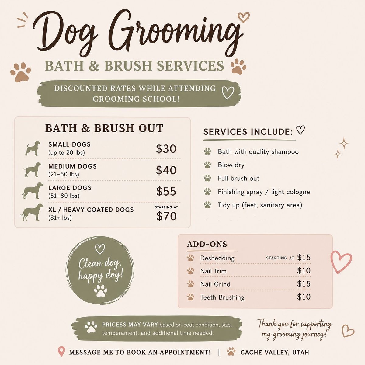 Discounted Dog Grooming