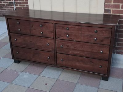 6 Drawer Pine Wood Dresser