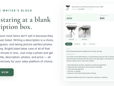 AI Listing Tool – Turn Photos Into Polished Classifieds Listings Instantly