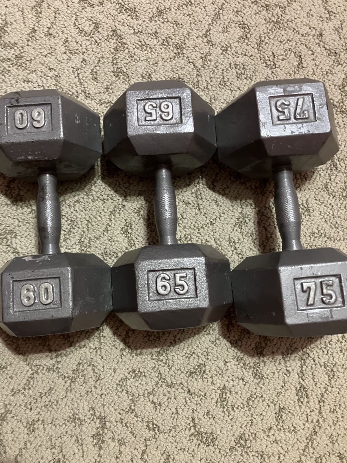 Dumbbells 60, 65 & 75 (1) each
