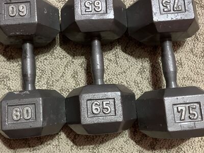 Dumbbells 60, 65 & 75 (1) each