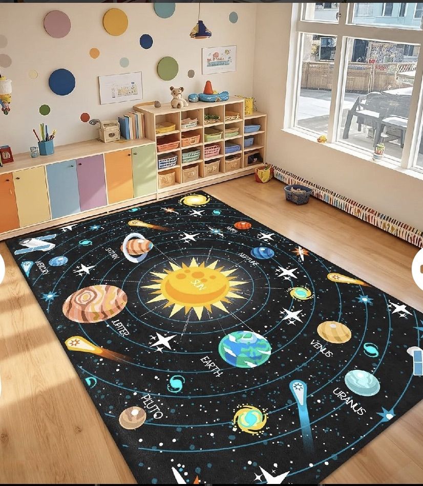 Kids Solar System 8x12 Area Rug