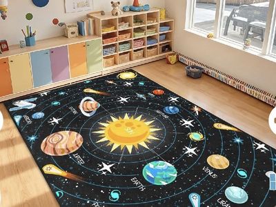 Kids Solar System 8x12 Area Rug