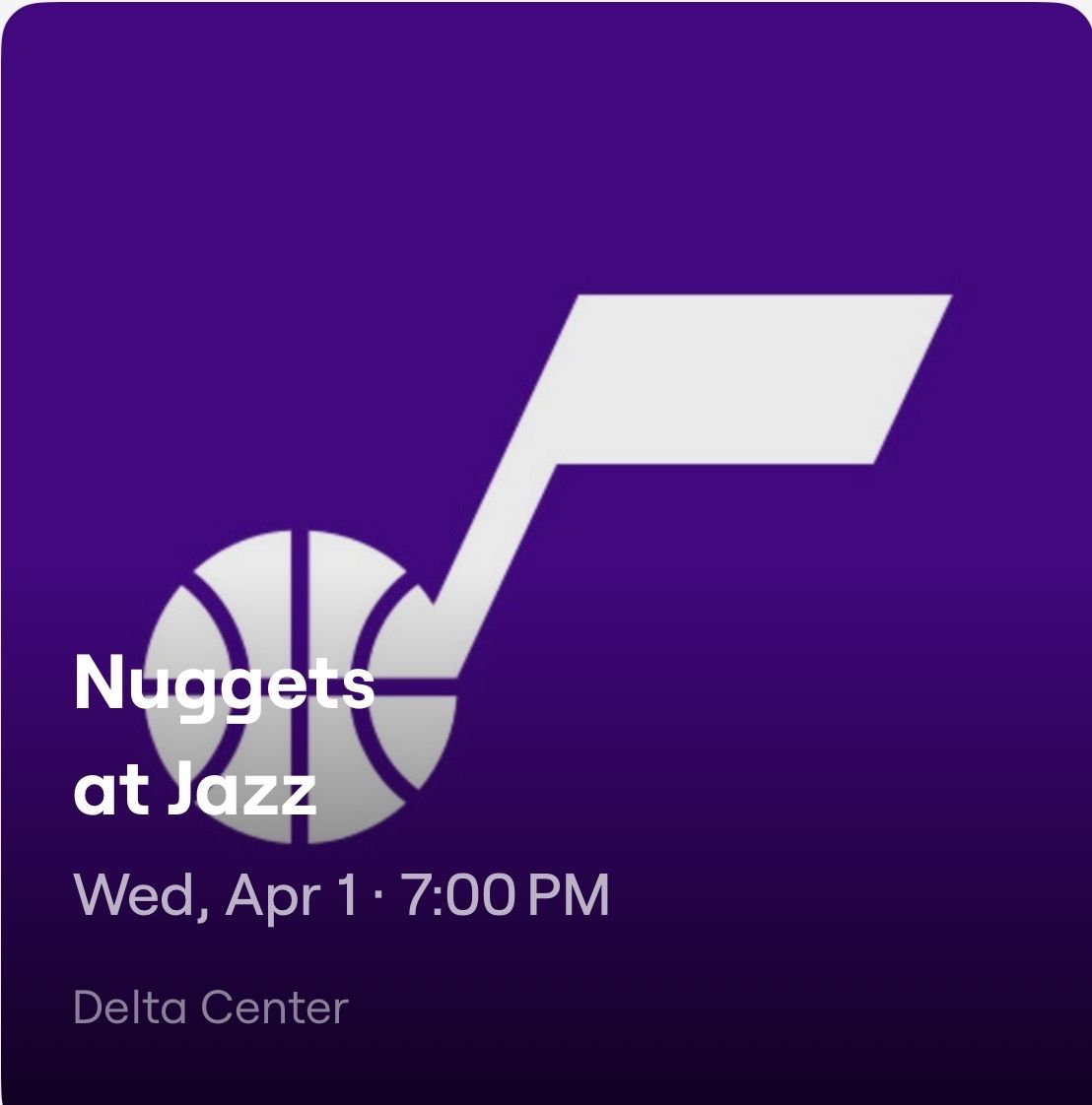 2 LOWER BOWL JAZZ vs NUGGETS