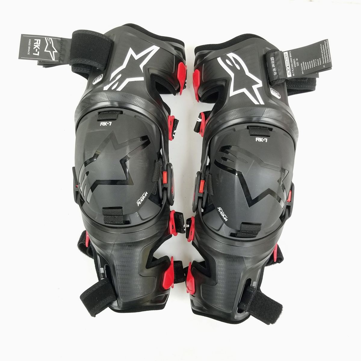 Alpinestars RK-7 Plasma Knee Brace (Black/Red, Medium) (482-00072M-L-R1-S3)
