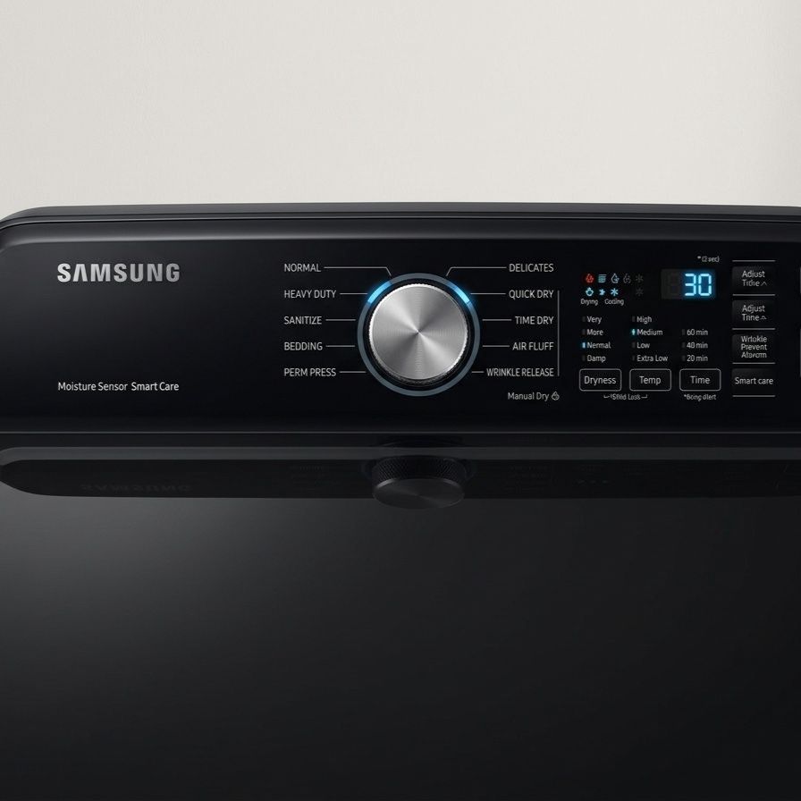 Samsung 7.4 cu ft Gas Dryer Black DVG45T3400V – Works Great
