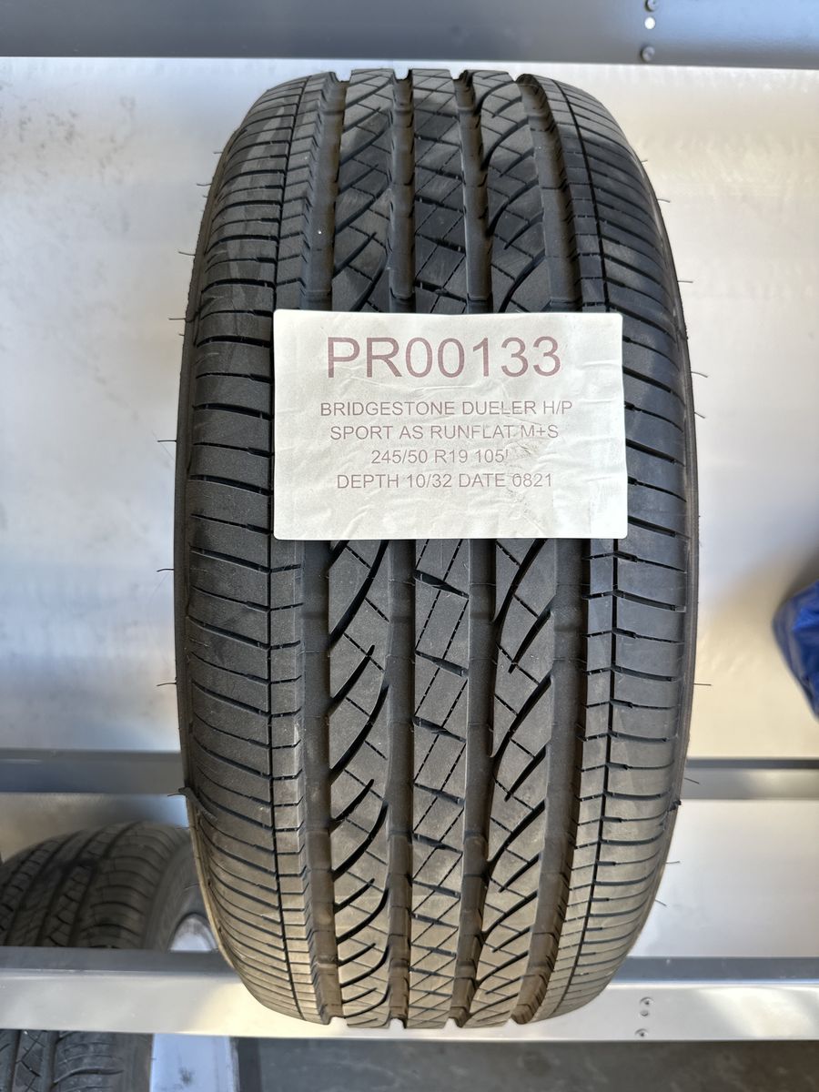245/50R19 Bridgestone Dueler H/P Sport AS Runflat Tire