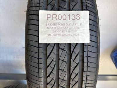 245/50R19 Bridgestone Dueler H/P Sport AS Runflat Tire