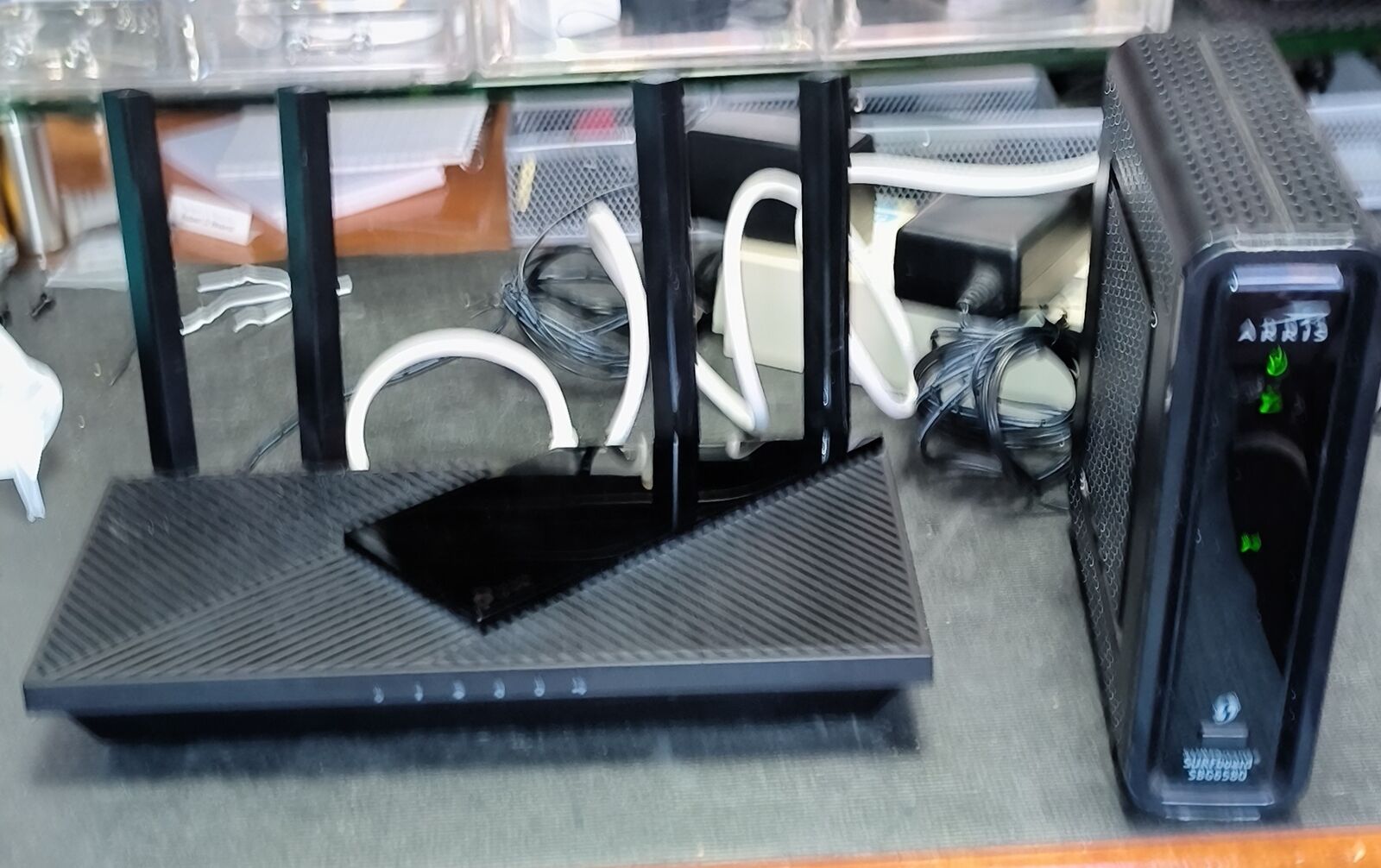 High Speed Cable Internet Complete Setup Modem Router Cables etc. Verified Working