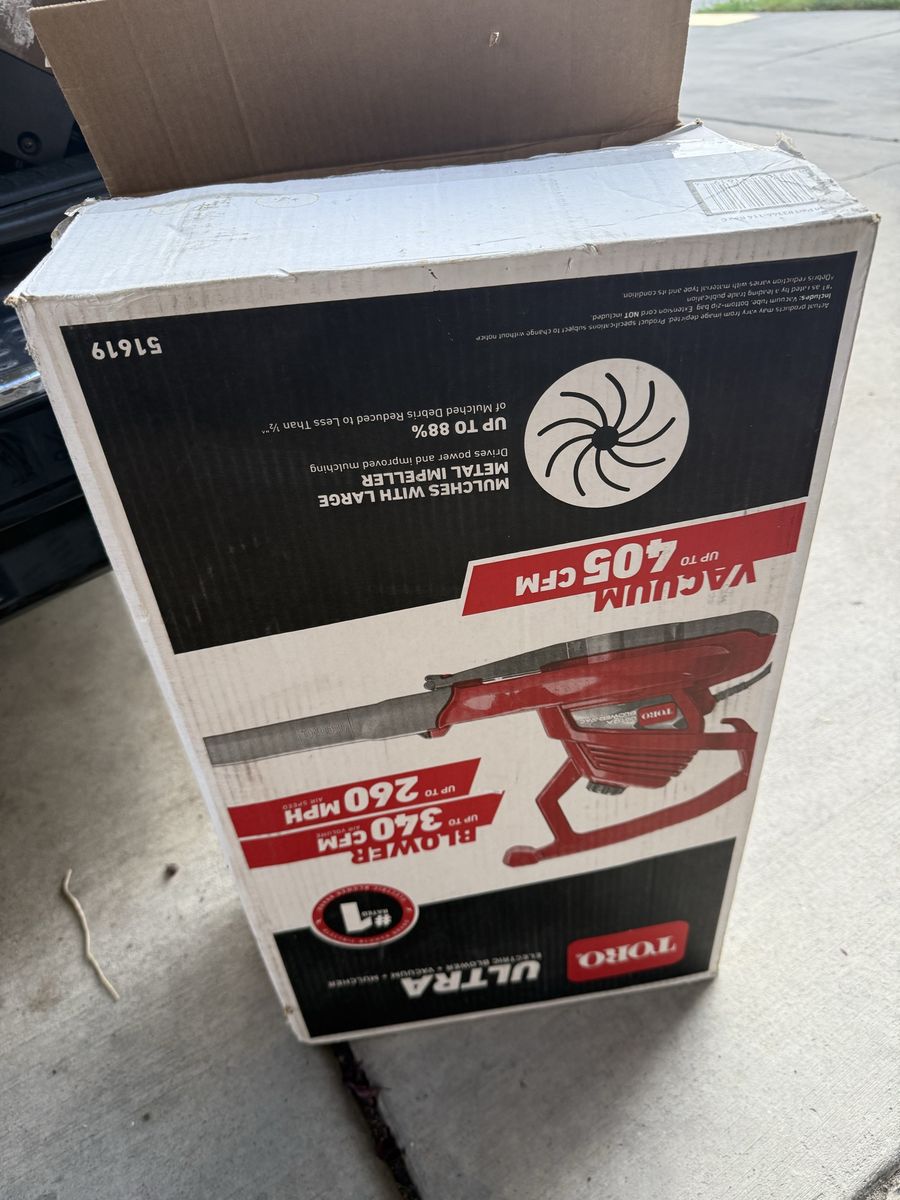 Toro 51619 Ultra 260 mph 340 CFM 110 V Corded Electric Handheld Leaf Blower NIB