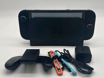 Nintendo Switch Console with Neon Red and Blue Joy-Con Controllers