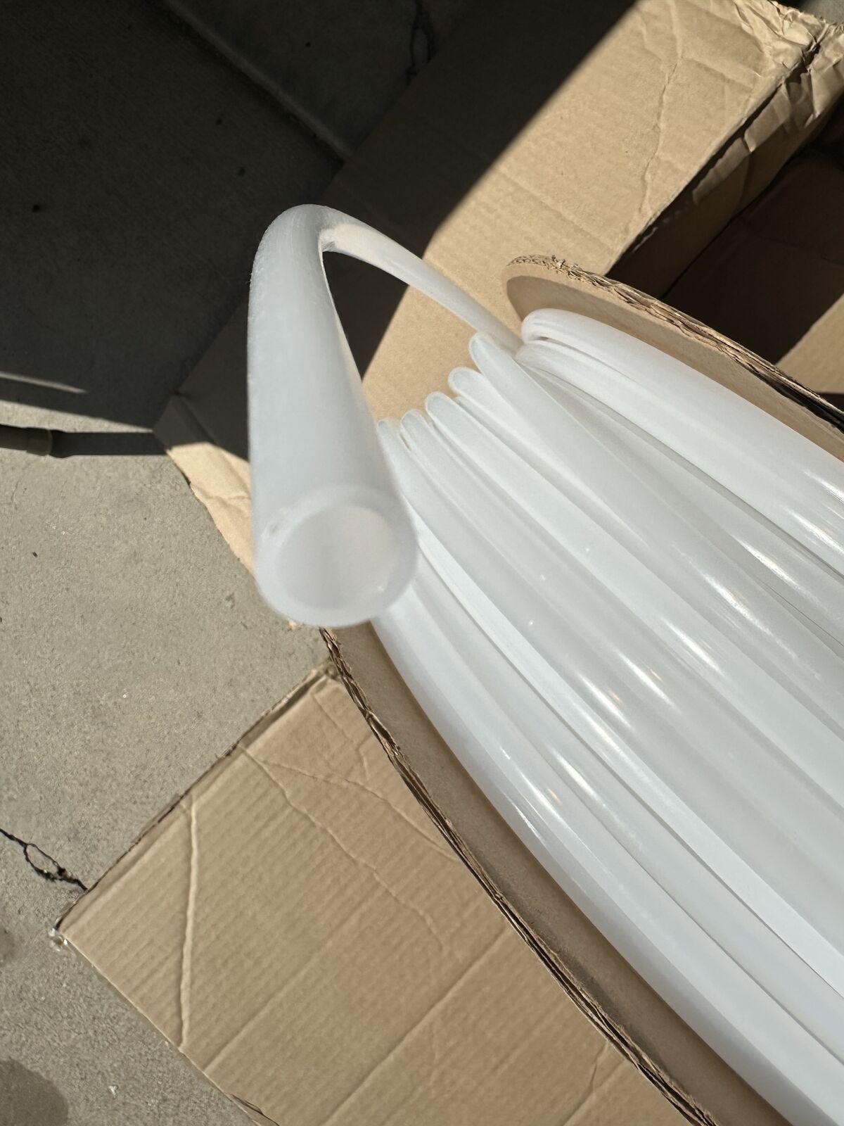 Polyethylene Tubing, geotech, 3/8" ID x 1/2" OD x 500" roll. Clear/White #77050503