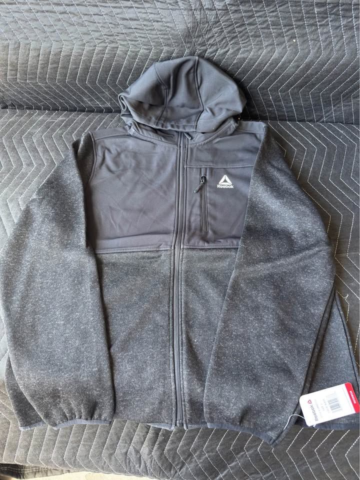 Reebok Men’s Activewear Hoodie Jacket (Large & Medium)