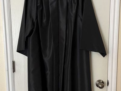 Jostens Black Graduation Gown & Cap.