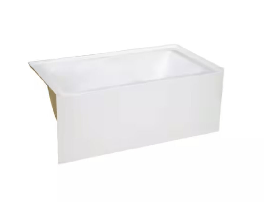 Swiss Madison 48 in. Left Drain Rectangular Alcove Bathtub in White