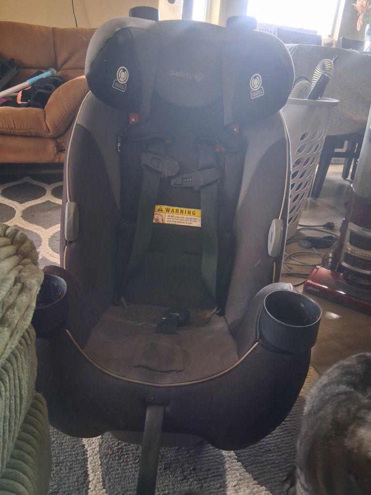 Safety 1st Car Seat - Convertible All-in-One with Adjustable Headrest & Cup Holders, Gray/Black