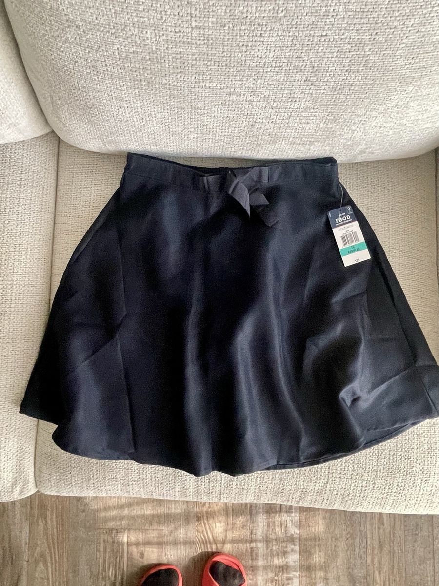 Girl's School Uniform Bundle - IZOD Bow Skirt (NWT, Size 16), Plaid Skirt & French Toast Long Sleeve Polo