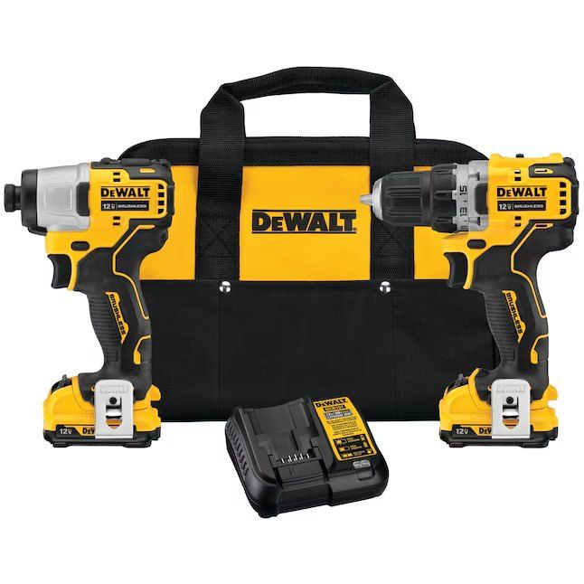 DEWALT XTREME 2-Tool 12V MAX XR DrilI/Impact Driver with Bag SET (2-Batteries and Charger Included)