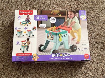 NEW: Fisher Price 4-in-1 Snack Cart Walker