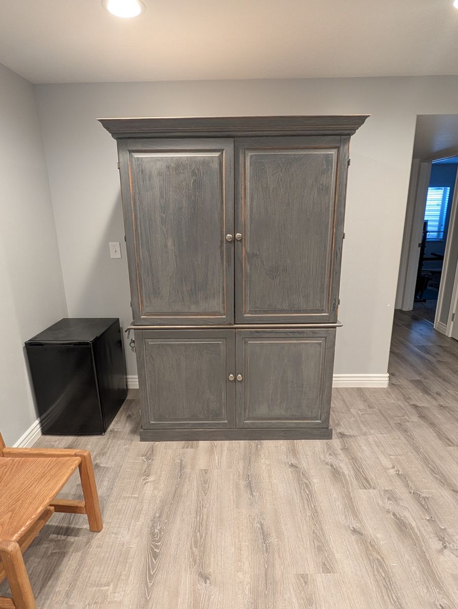 Custom Handmade Armoire / Home Office Command Center & Board Game Storage