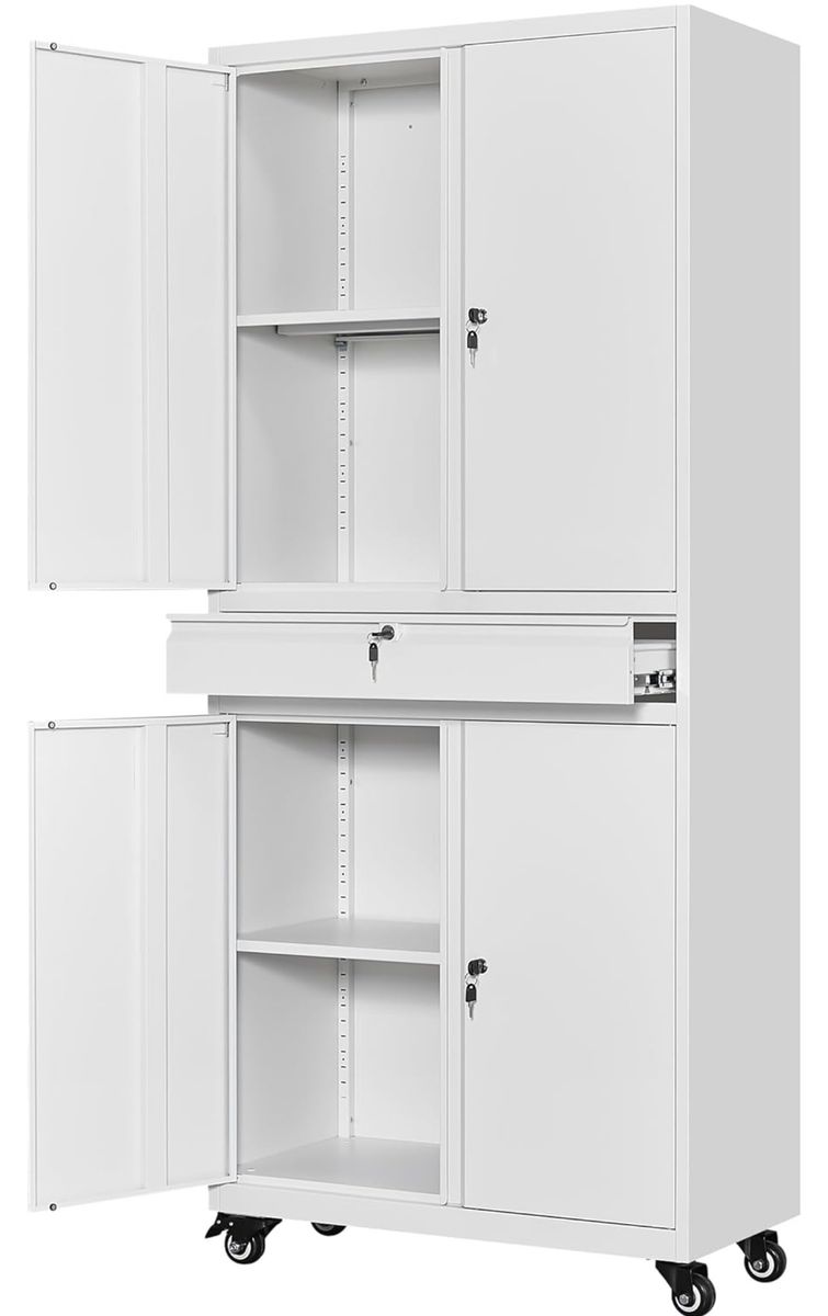 Metal Garage Storage Cabinet with Locking Doors