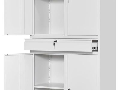 Metal Garage Storage Cabinet with Locking Doors