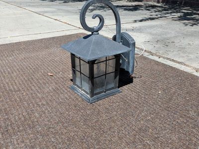 Outdoor Black Metal Light Fixture