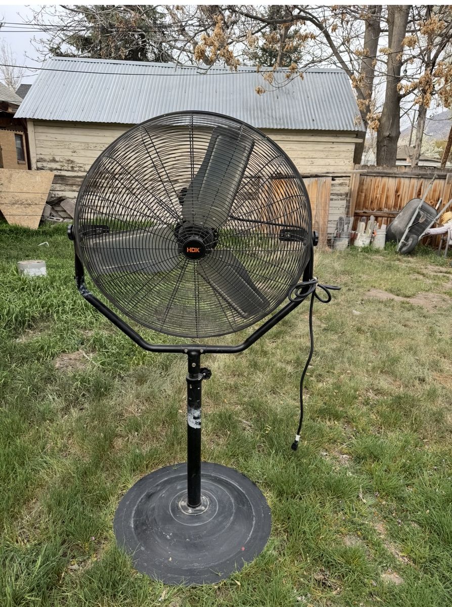 Heavy Duty HDX Shop Fan-Used 63 inches Tall