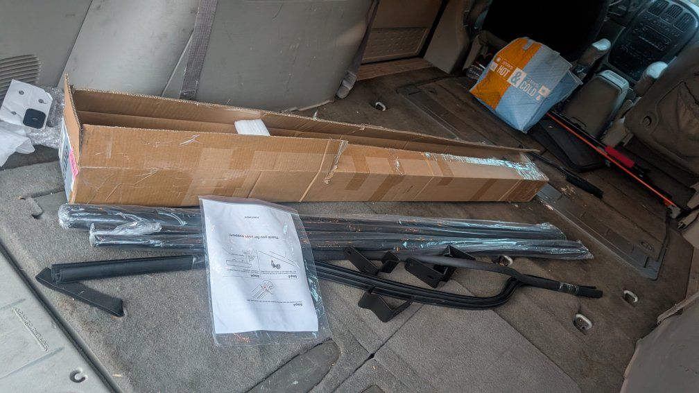 New Black Roof Rack Cross Bars for Car Top Carrier - Unused, Still in Box
