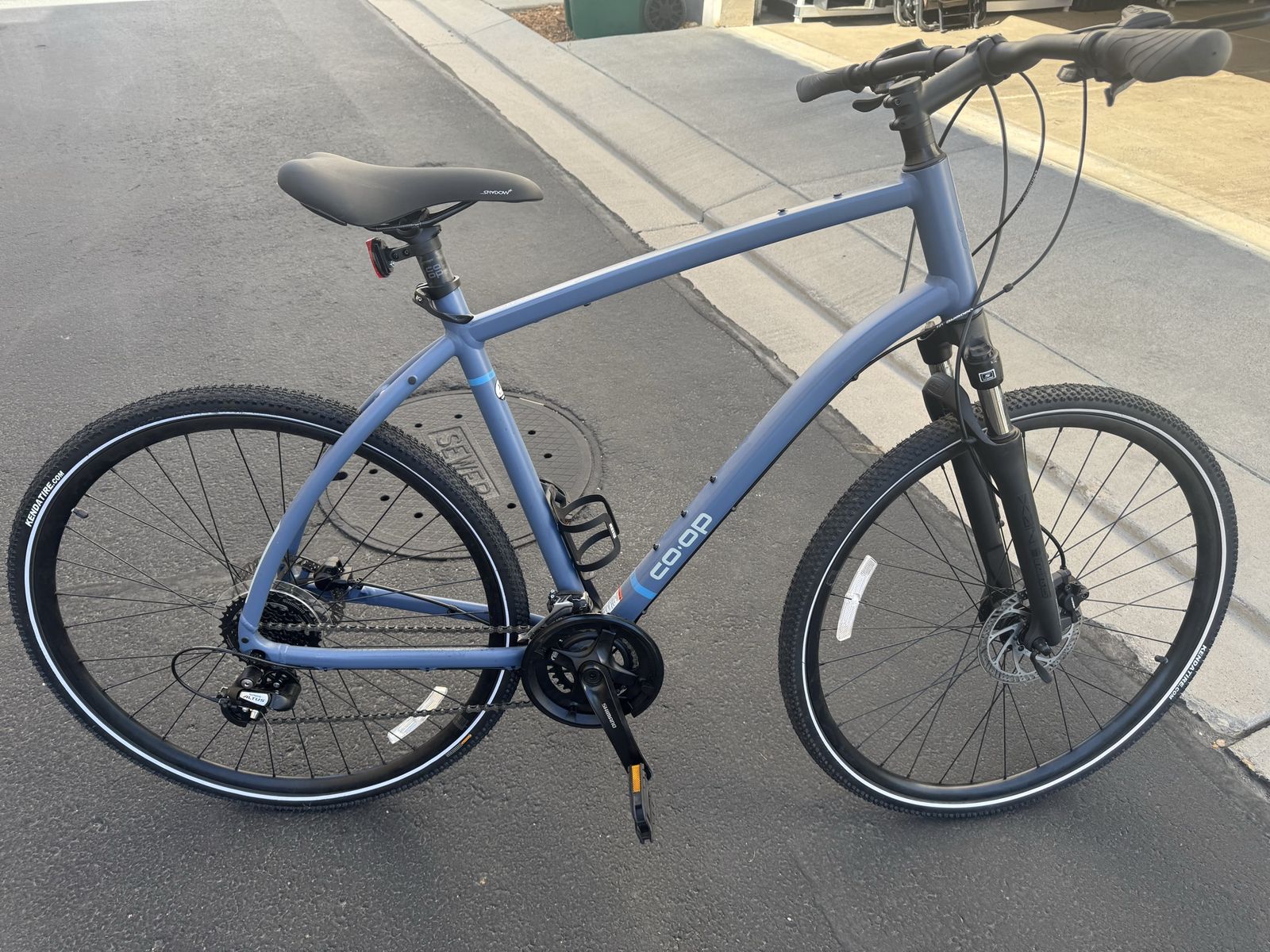 Co-op Cycles CTY 1.1 Hybrid Bike - Light Blue, Excellent Condition, Disc Brakes