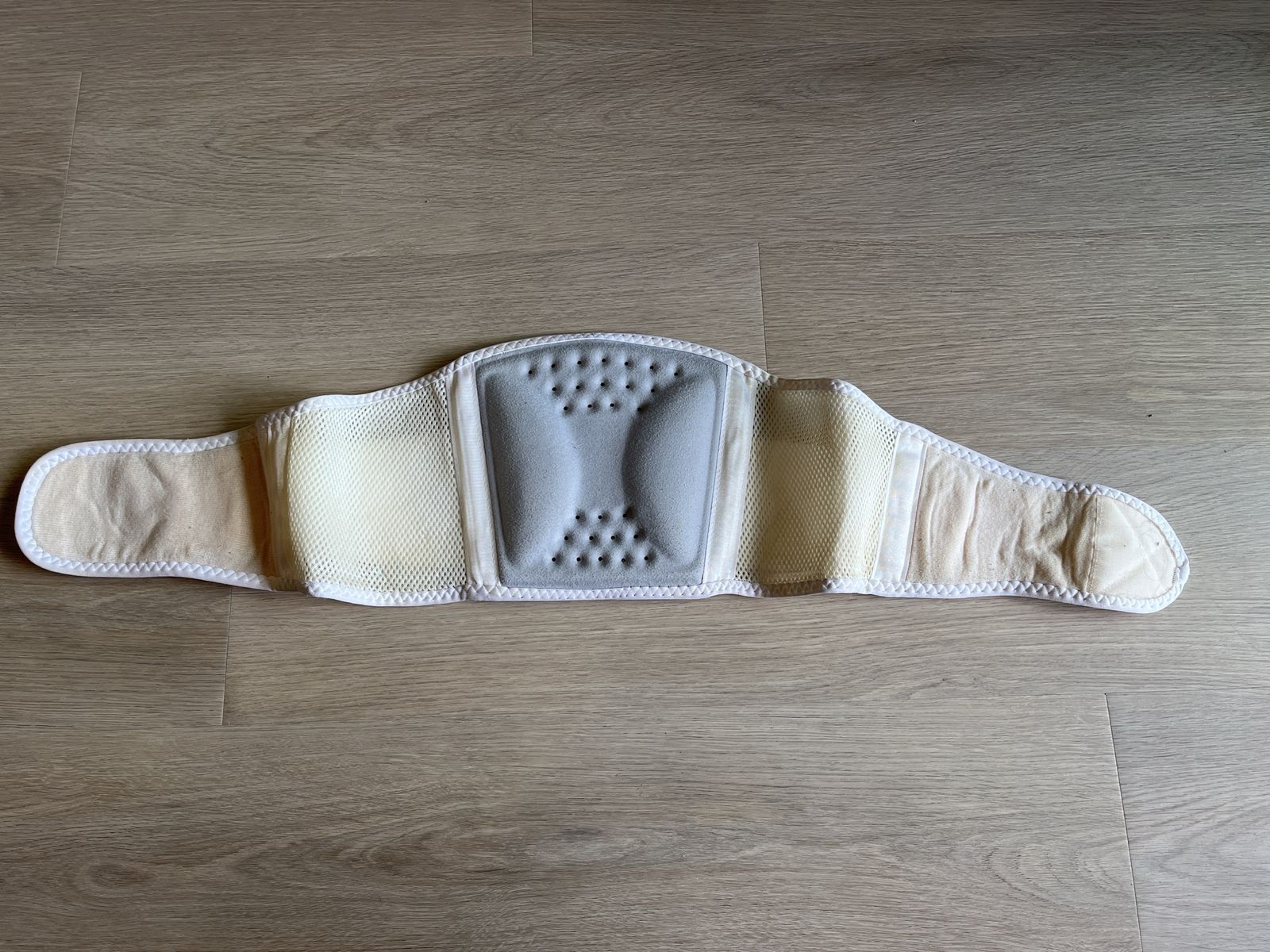 Futuro Lumbar Support Back Brace Belt White Mesh Used