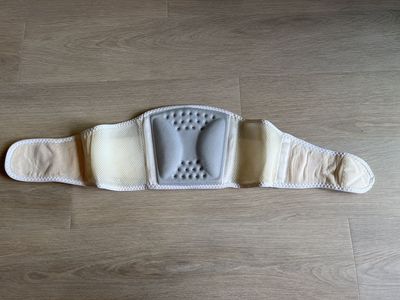 Futuro Lumbar Support Back Brace Belt White Mesh Used