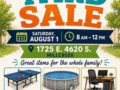 Multi-Family Yard Sale - Millcreek UT Saturday Aug 1, 8am-12pm