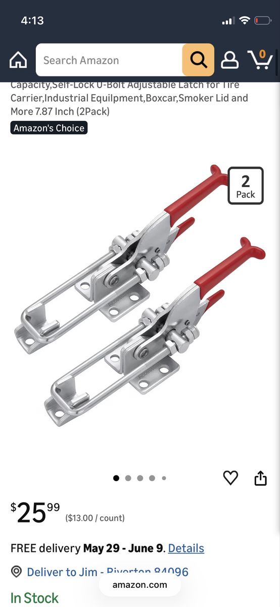 U bolt locking latch