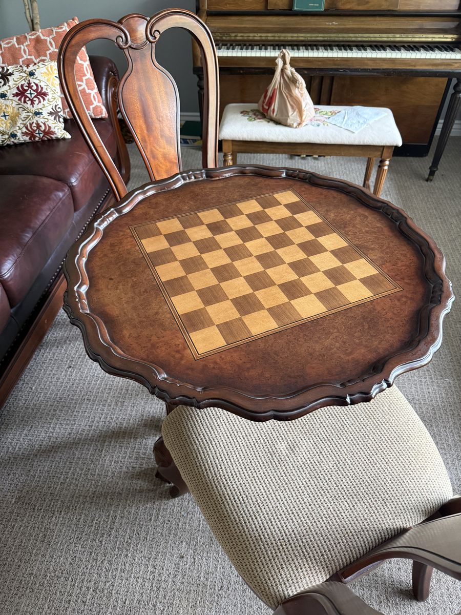 Nice hardwood game table and chairs