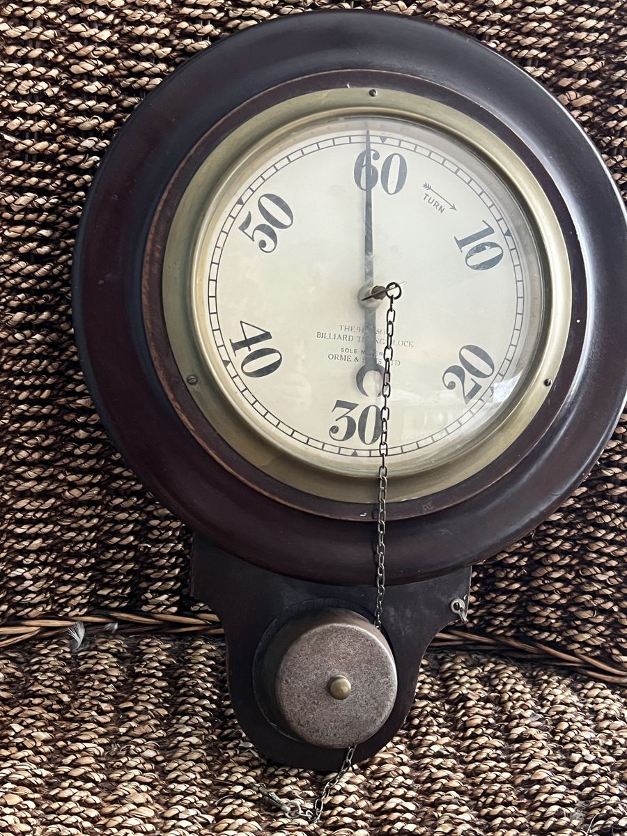 Billiard Timing Clock from England