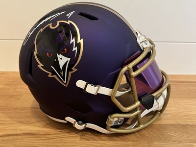 Zay Flowers Signed Baltimore Ravens Full Size Helmet – Beckett Certified