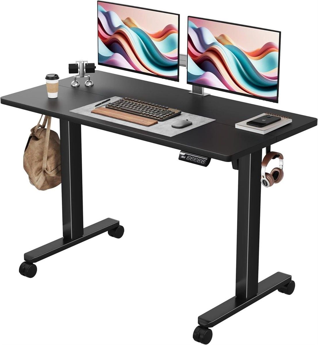 Monomi Standing Desk, 39.4‘’ Small Sit Stand up Height Adjustable Electric Standing
