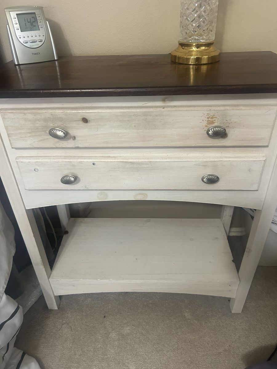 Vintage Distressed Wooden Nightstand