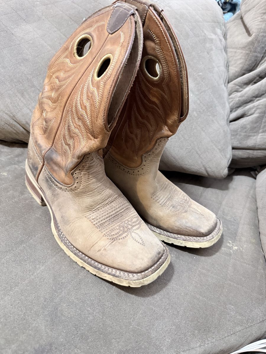 Double H Men's Tan Leather Western Work Boots - Square Toe