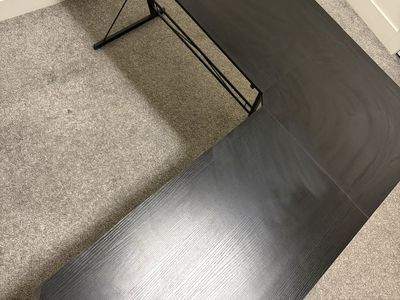 Black L-Shaped Desk